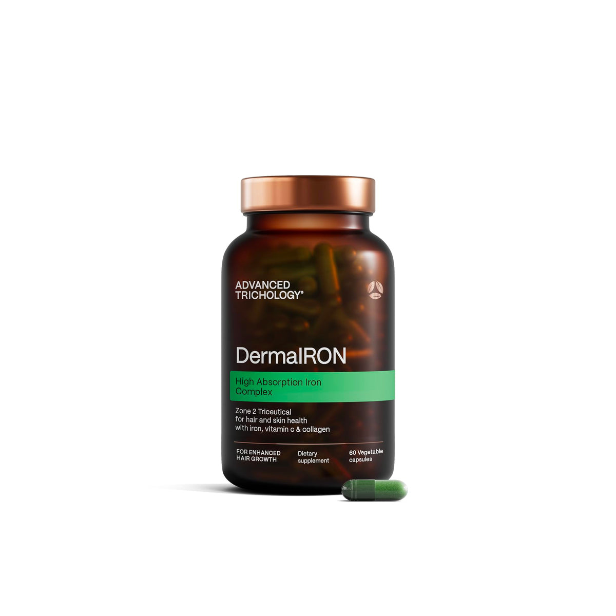 Advanced Trichology DermaIRON Iron Supplement - 60 Capsules