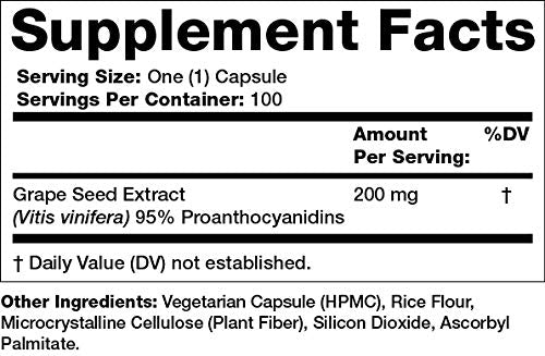 Olympian Labs Grape Seed Extract 200 mg - 100 Vegetarian Capsules - image 3