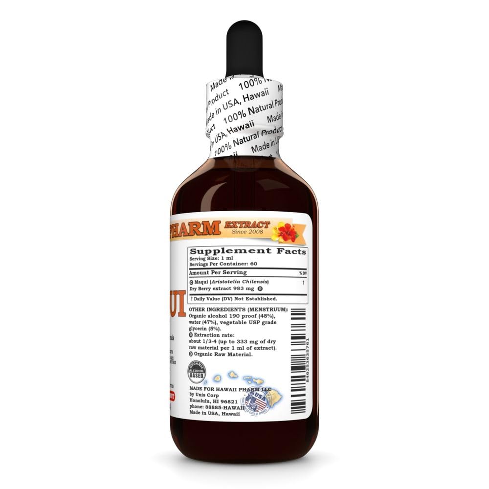 Hawaii Pharm Maqui (Aristotelia chilensis) Berry Liquid Extract