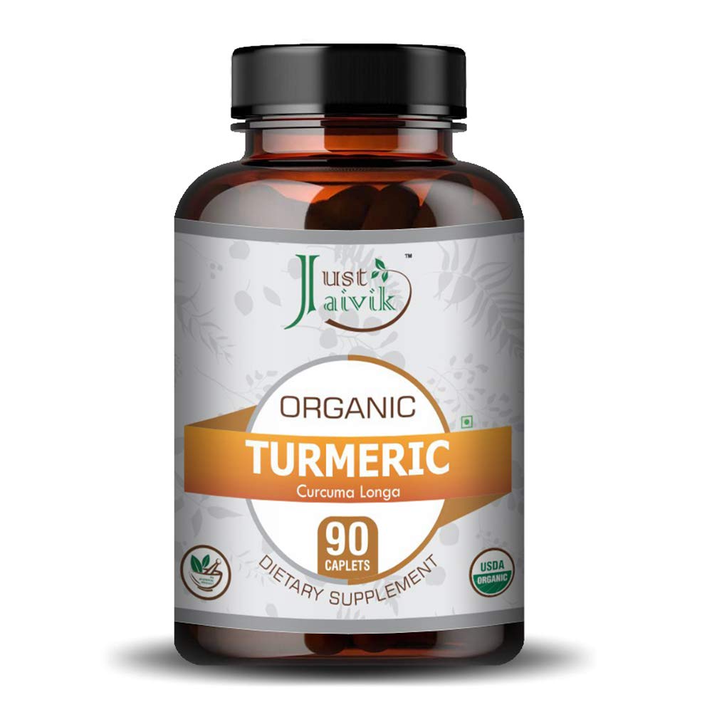 Just Jaivik Organic Turmeric Tablets 750 mg - 90 Tablets - image 2
