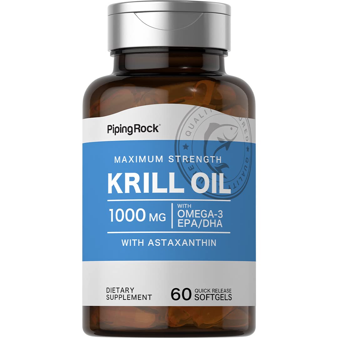 Piping Rock Krill Oil 1000mg - 60 Softgels