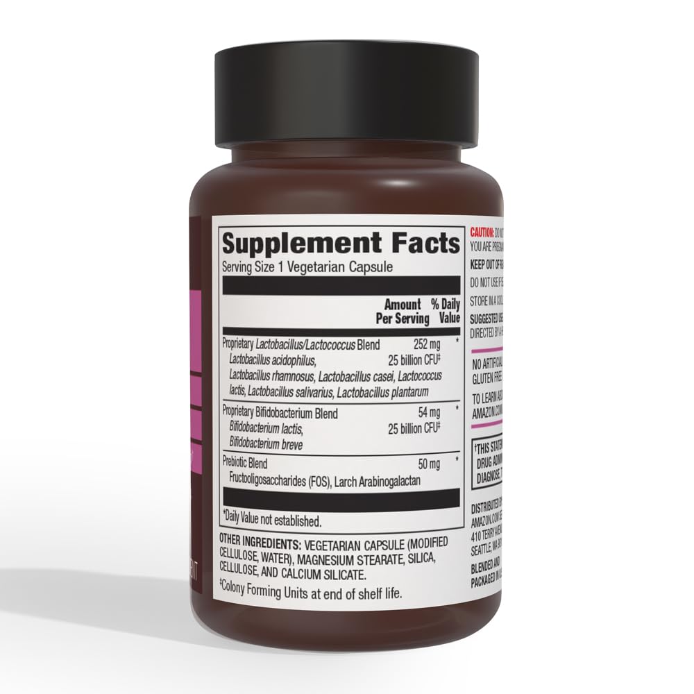 Amazon Elements Women's Probiotic 50 Billion CFU - 60 Capsules - image 2