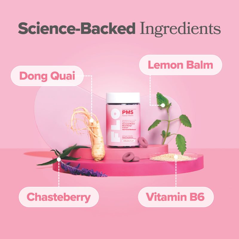 O Positiv FLO PMS Gummies for Women - Proactive PMS Relief - Targets