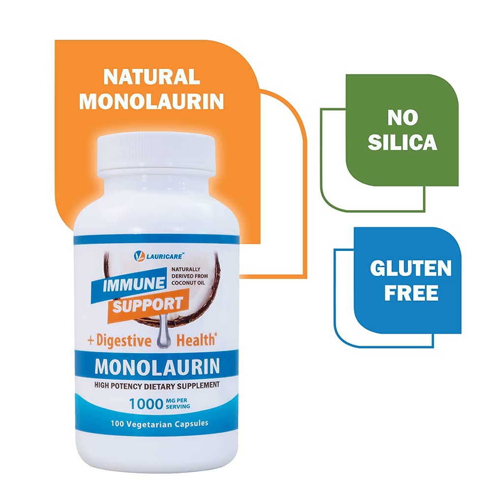 Lauricare Monolaurin Supplement for Immune Support - 100 Capsules - image 4