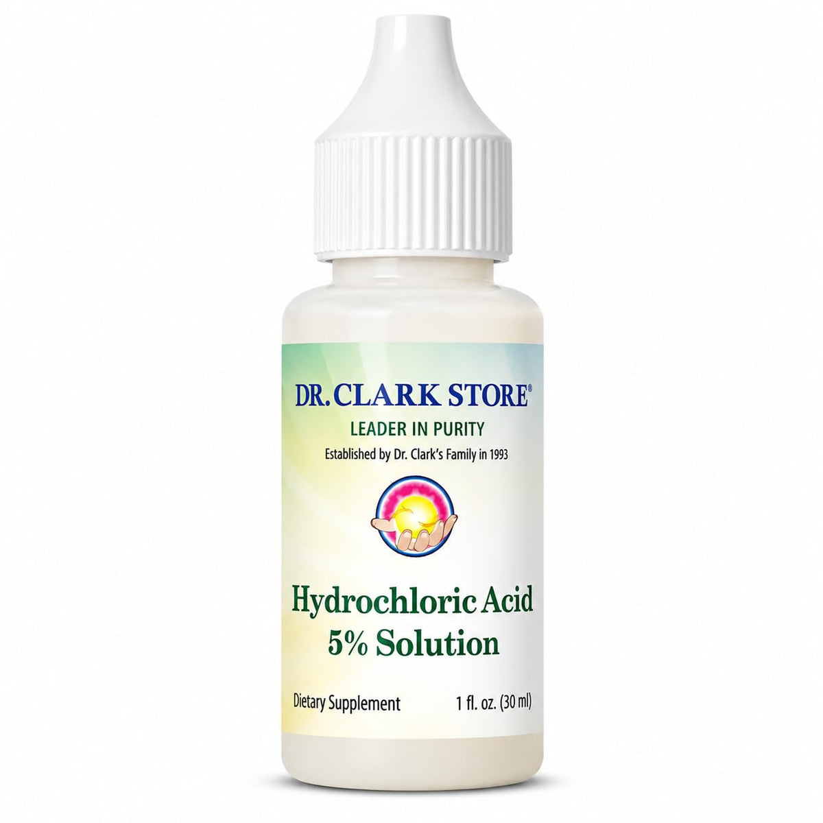 Dr Clark Hydrochloric Acid Drops 5% Solution - 1 Fl Oz