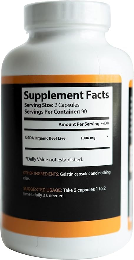 Ion Supplements Grass Fed Beef Liver Capsules - 180 Count - image 2