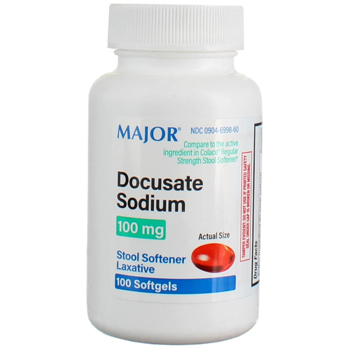MAJOR Docusate Sodium 100 mg Stool Softener - 800 Softgels