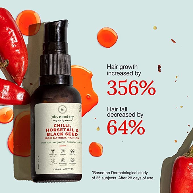 Metrol Chilli, Horsetail & Black Seed Oil Hair Serum - 30 ml - image 2