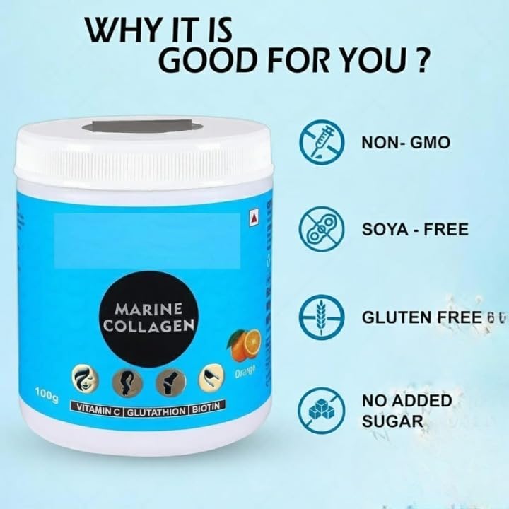 Generic Marine Collagen Powder with Biotin & Vitamins C&E - 100g - image 4