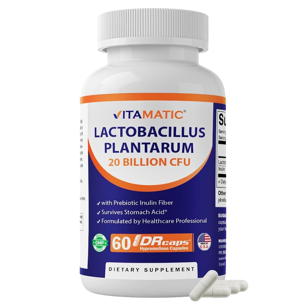 Vitamatic Lactobacillus Plantarum 20 Billion Digestive Support - 60 Capsules