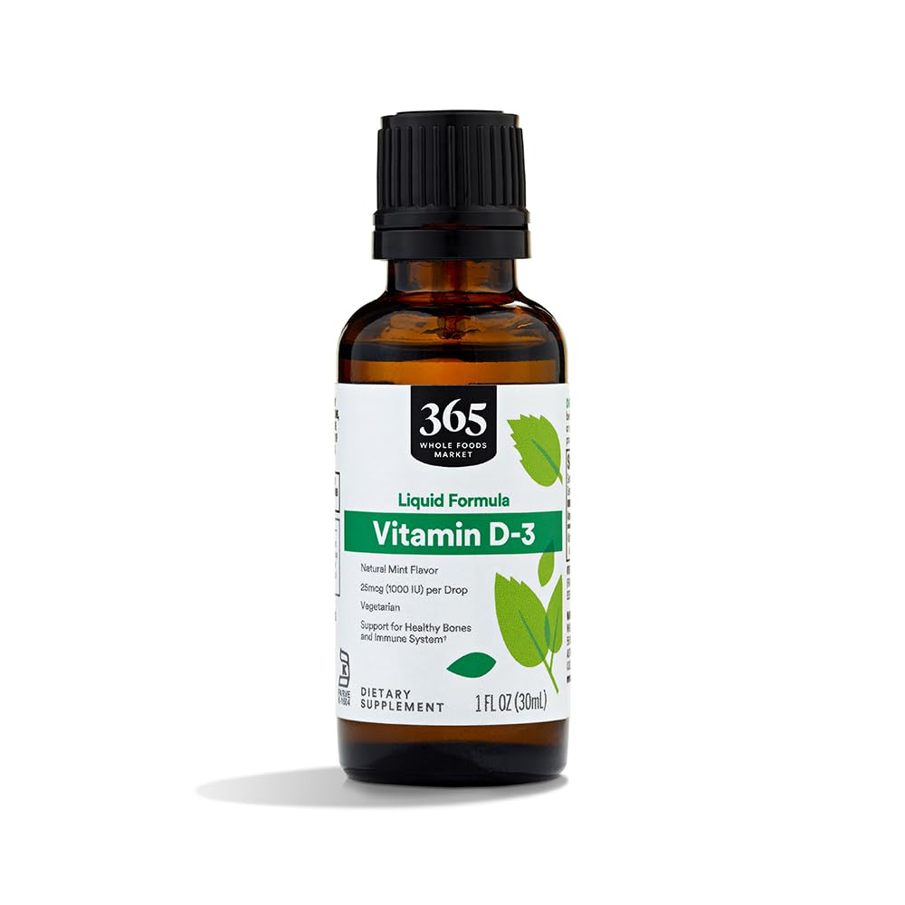 Whole Foods Market Vitamin D-3 Liquid Mint Flavor 1000 IU - 1 Fl Oz