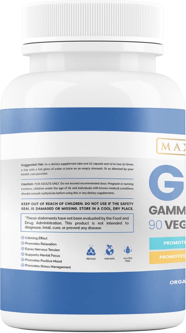 Maximum Slim GABA 750mg Capsule for Relaxation - 1 Count - image 3