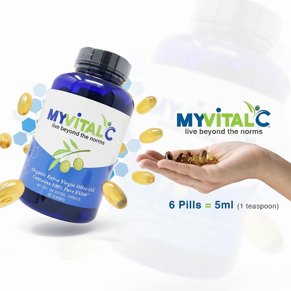 MyVitalC Pure ESS60 Extra Virgin Olive Oil Softgels - 180 Softgels - image 3