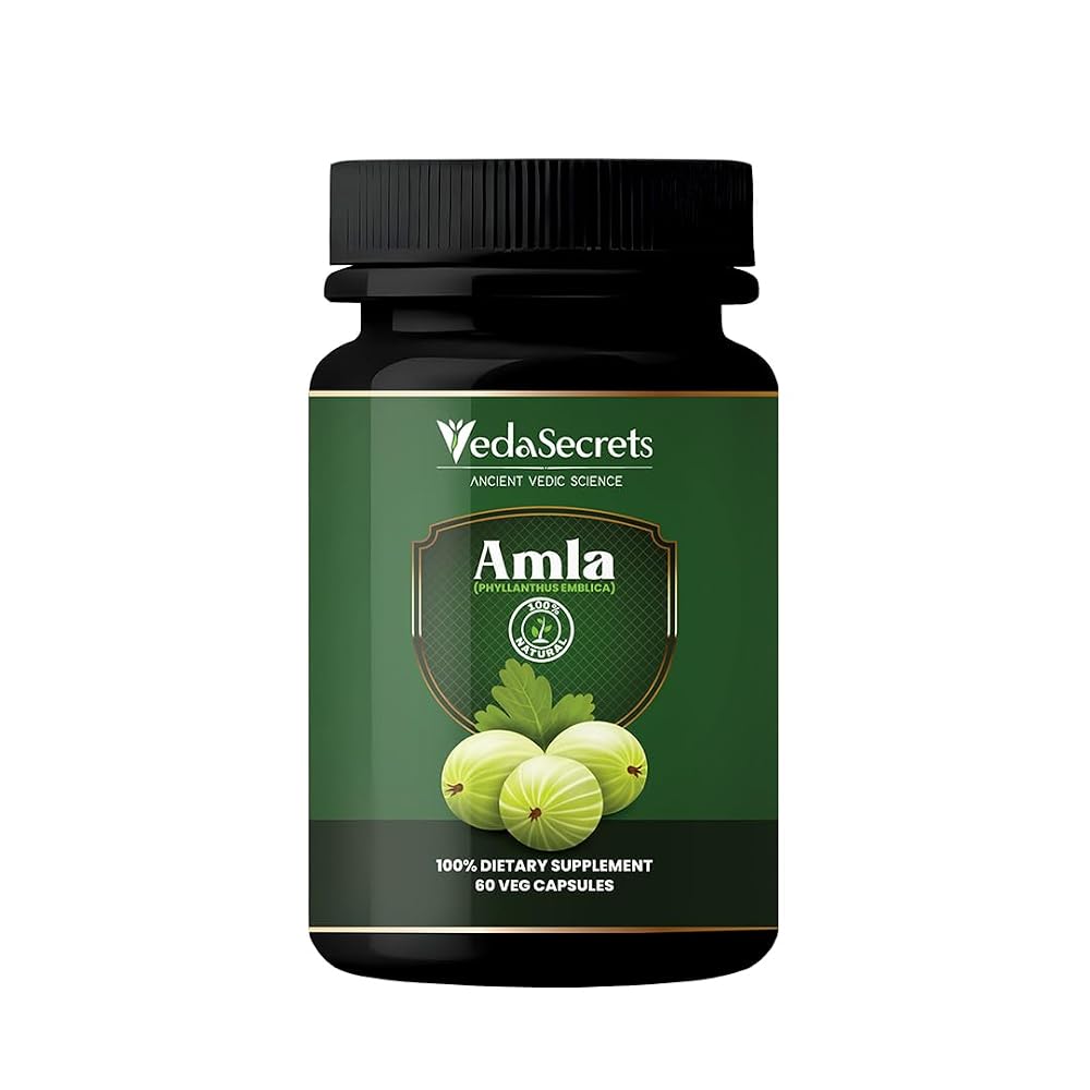 VedaSecrets Amla Capsules Vitamin C Supplement - 60 Vegetarian Capsules - image 4