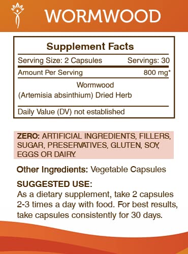 Secrets of the Tribe Wormwood 60/120 Capsules