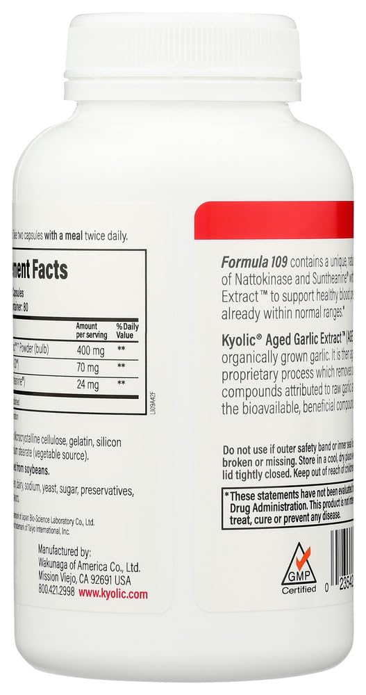 Kyolic Formula 109 Garlic Supplement - 160 Capsules - image 3