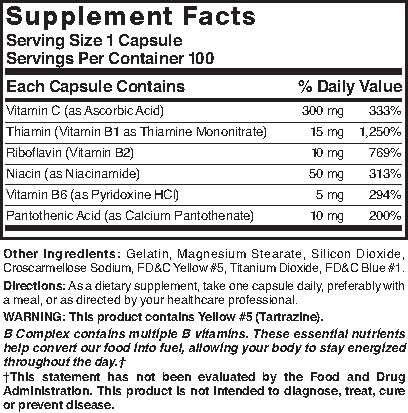 Jeztoan Nature's Blend Super B with C - 100 Capsules - image 3