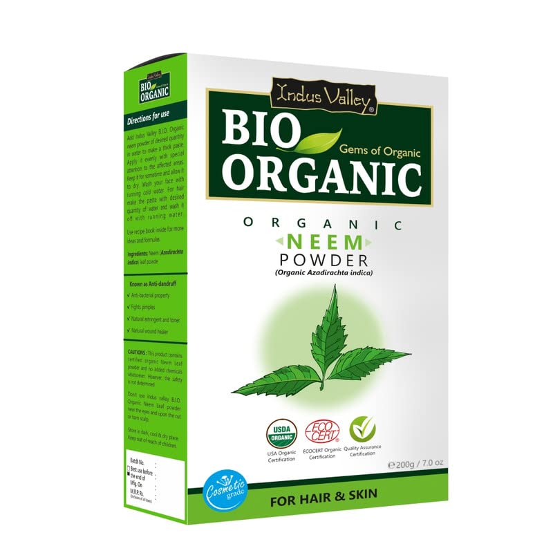 INDUS VALLEY Bio Organic Neem Powder for Hair Care - 200g