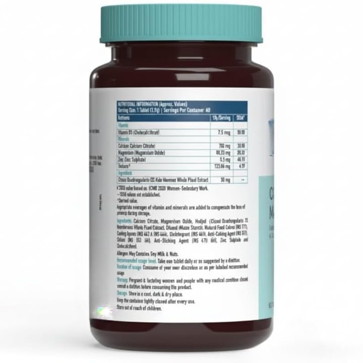 Generic Calcium Magnesium & Zinc with Vitamin D3 Tablets - 60 Count - image 3