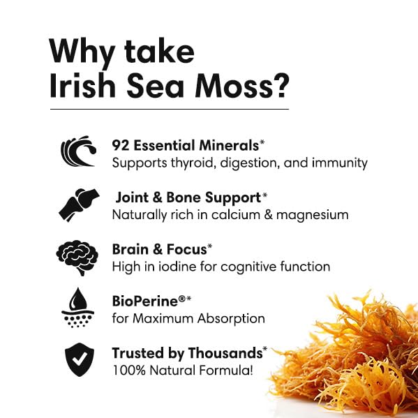 Sherpa Gold Organic Irish Sea Moss Capsules - 60 Capsules - image 2