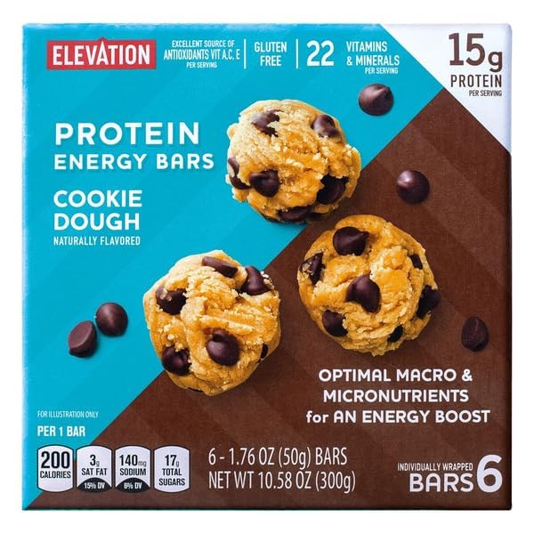 Generic Elevation Cookie Dough Protein Energy Bar - 6 Count