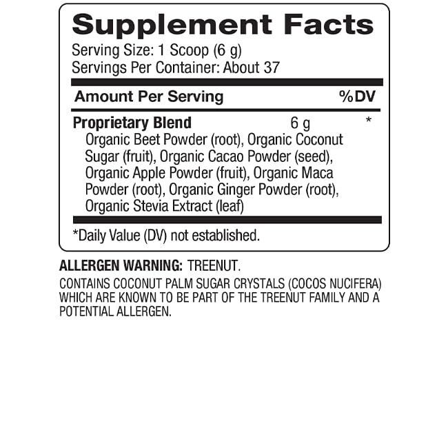 BareOrganics Energy & Stamina Blend Powder - 8 Oz - image 2