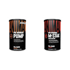 Animal Pump Preworkout & M-Stak Muscle Building Stack - 51 Count