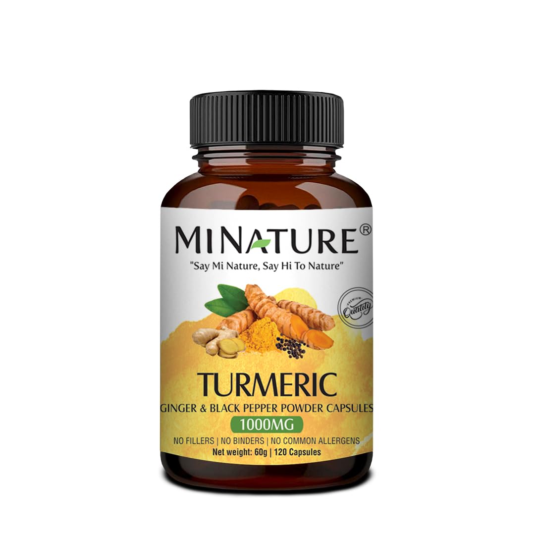 minature Turmeric Curcumin with Ginger & Black Pepper - 120 Capsules