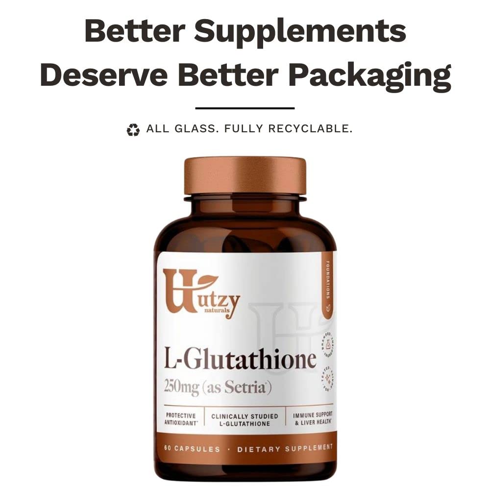 Utzy Naturals Glutathione 250 mg - 60 Vegetarian Capsules - image 2