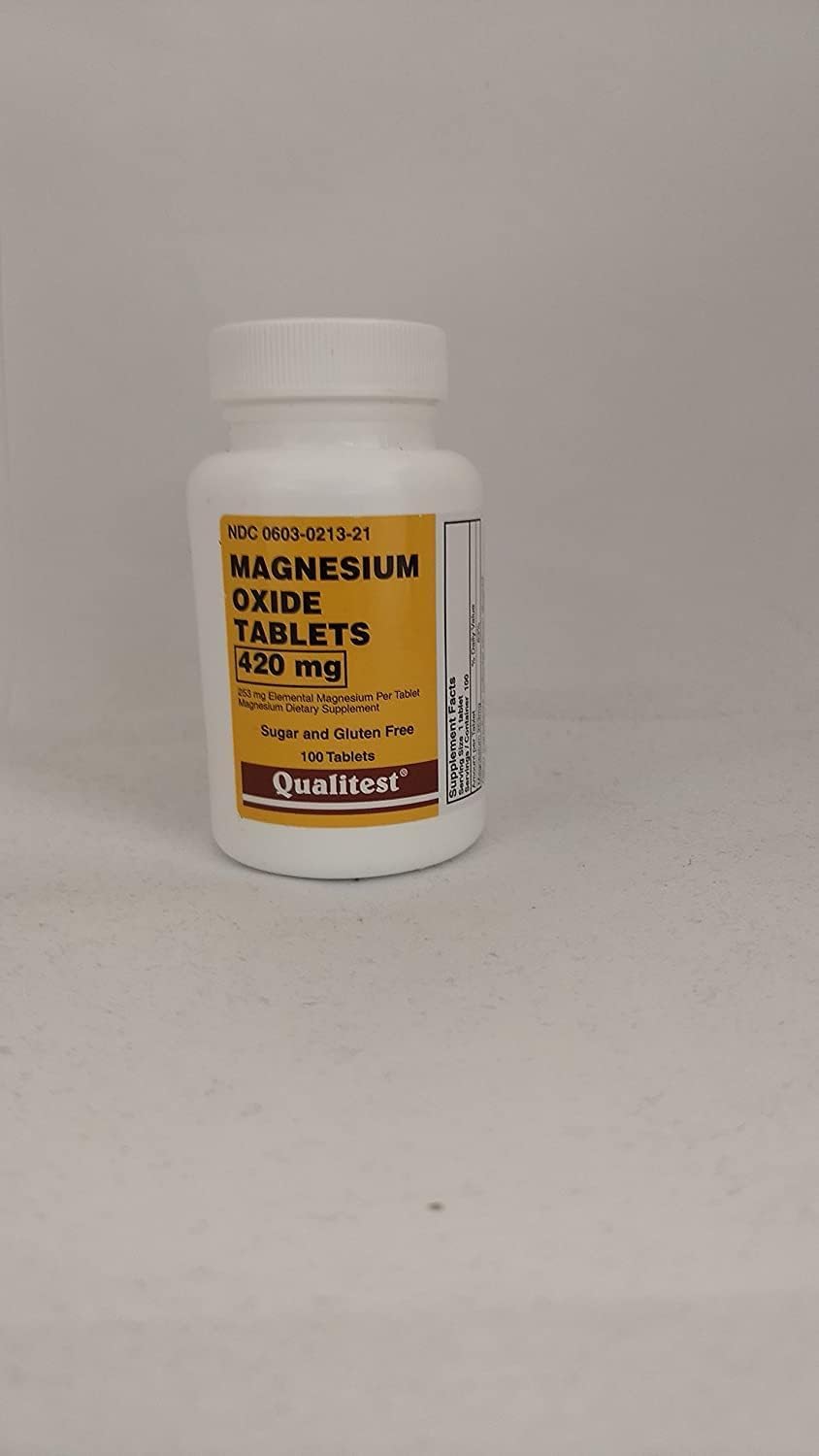 Qualitest Magnesium Oxide 420 mg - 100 Tablets