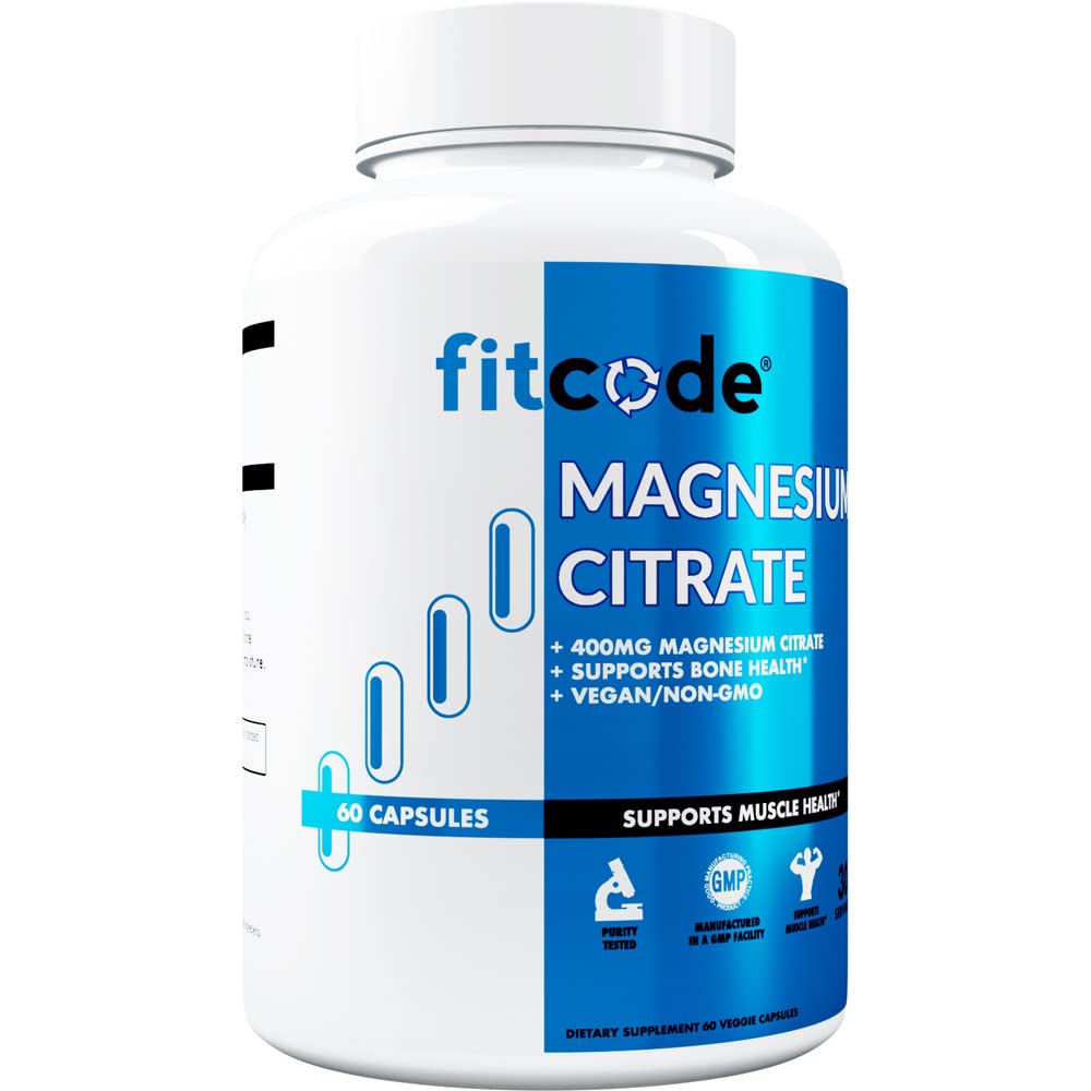 Fitcode Magnesium Citrate 400mg Capsules - 60 Vegetarian Capsules - image 4