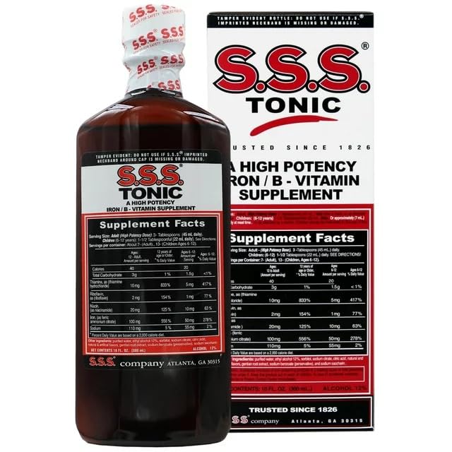 SSS Tonic Iron and Vitamin B Supplement Liquid - 10 Fl Oz (3 Pack) - image 2