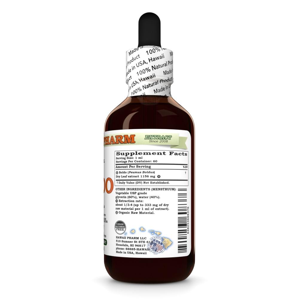 Hawaii Pharm Boldo Leaf Alcohol-Free Extract - 2 fl oz - image 3