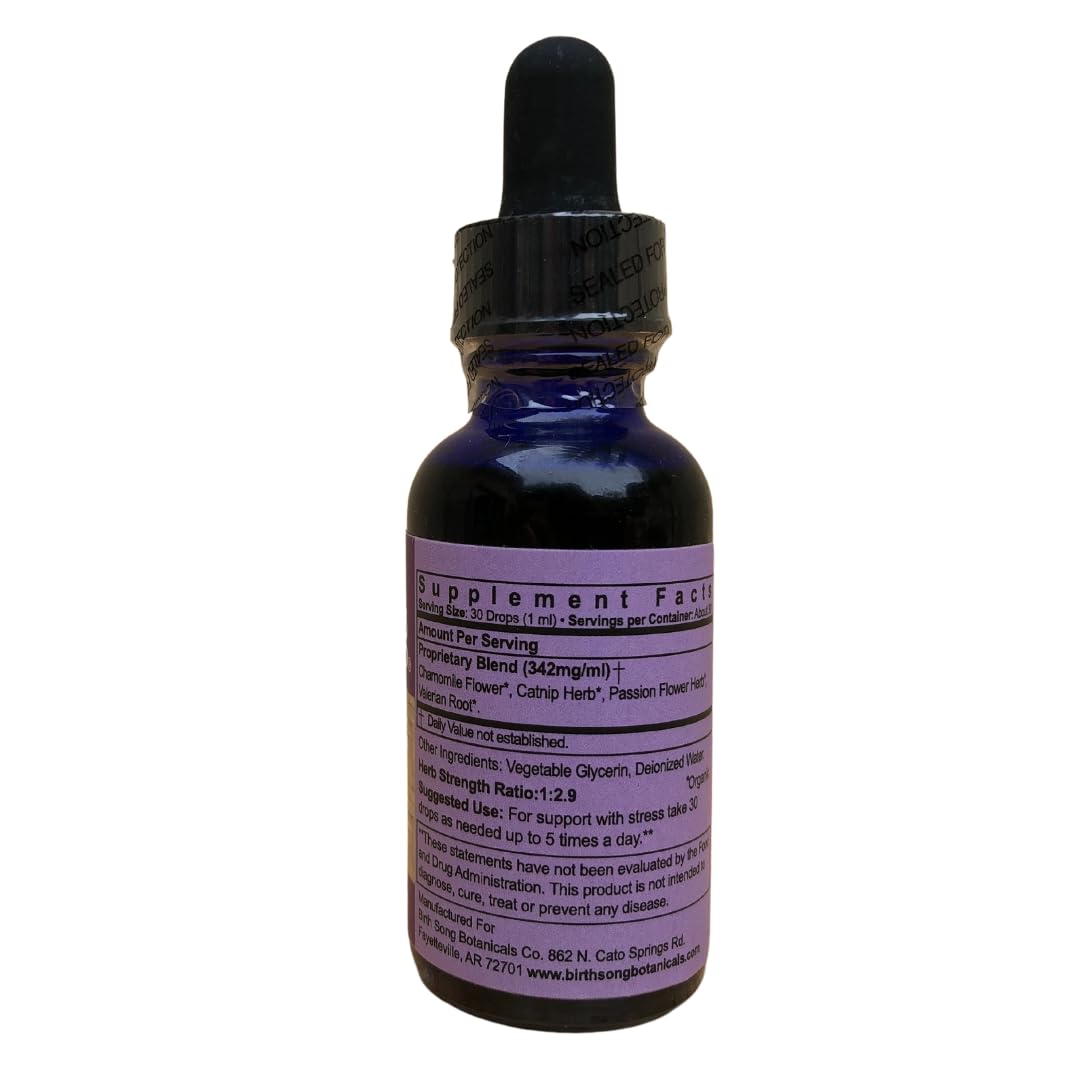Birth Song Botanicals Solid & Serene Herbal Stress Support Tincture - 1 Fl Oz - image 2