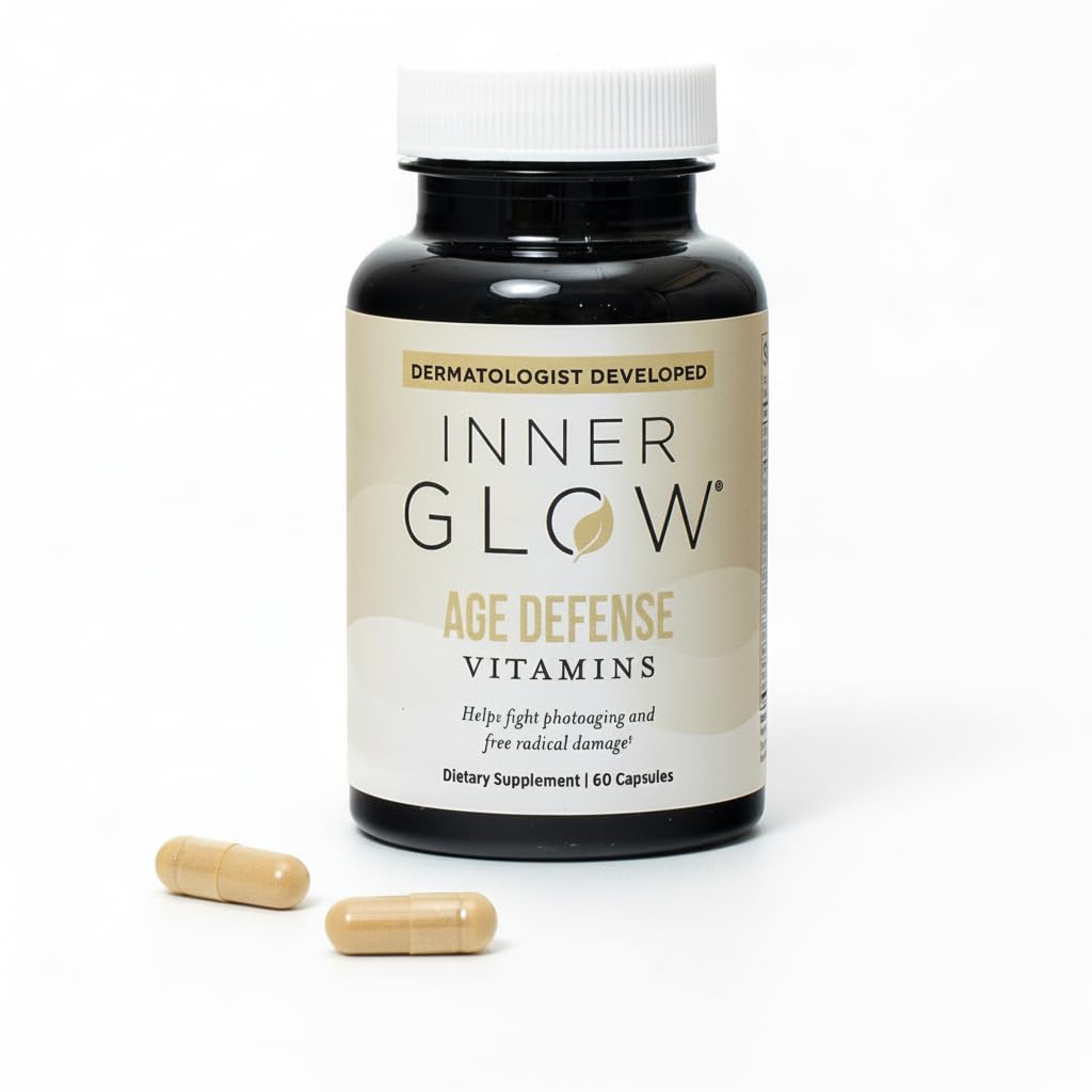 Inner Glow Age Defense Vitamins Antioxidant Skin Support - 60 Capsules