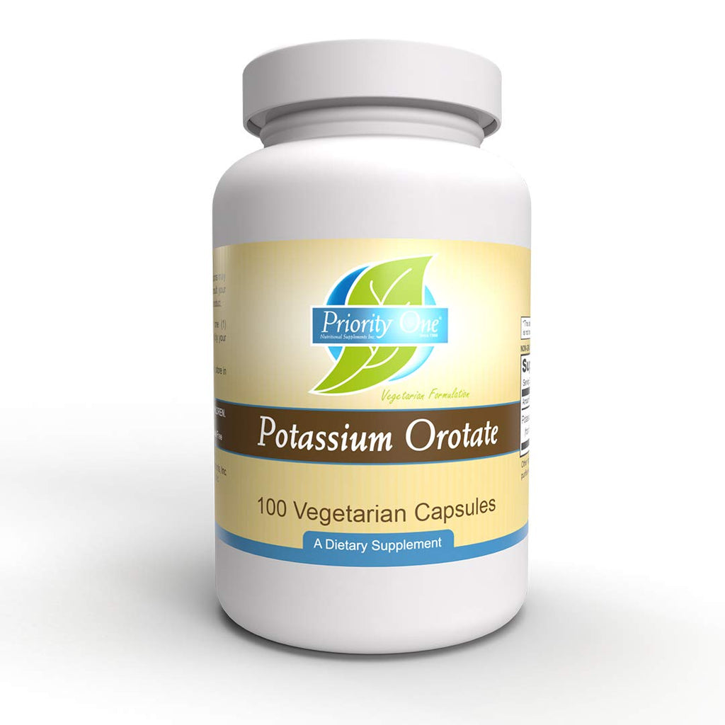 Priority One Potassium Orotate Vegetarian Capsules - 100 Count