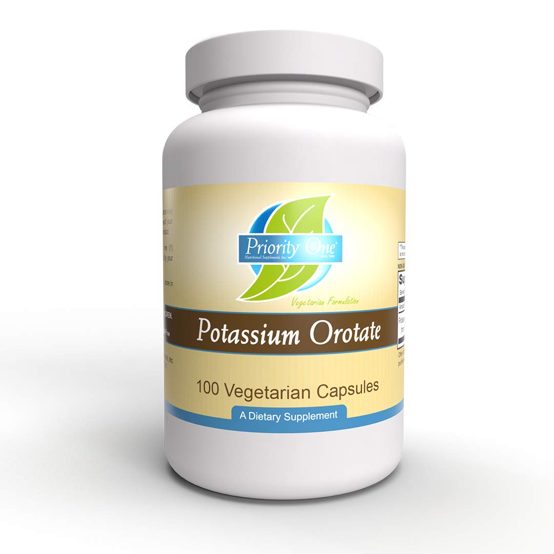 Priority One Potassium Orotate Vegetarian Capsules - 100 Count