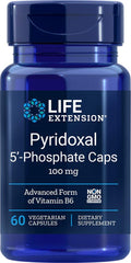 Life Extension Pyridoxal 5-Phosphate 100 mg Vegetarian Capsules - 120 Count