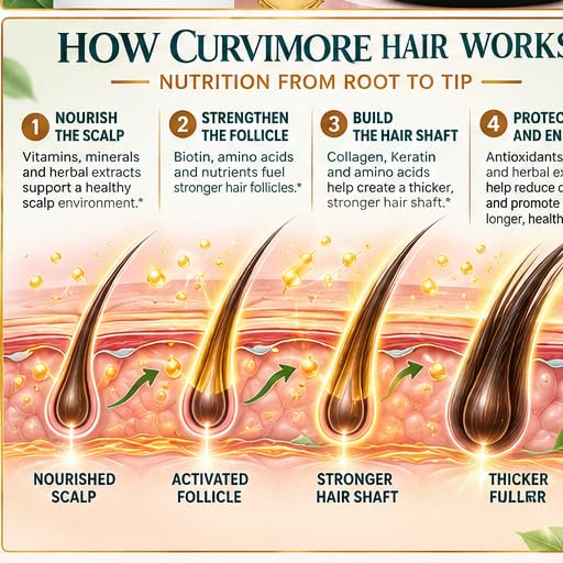MARINANATURALS CURVIMORE Hair Growth Supplement - 60 Tablets - image 5