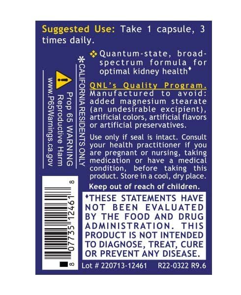 Quantum Nutrition Labs Kidney Support - 60 Vegetarian Capsules - image 4