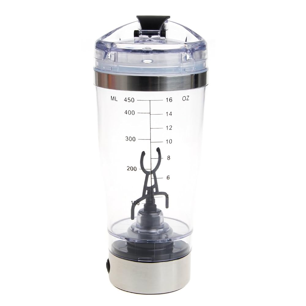 DIIOOMIEEU Electric Protein Shaker Bottle 450ml - Portable Mixer