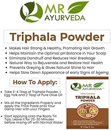 Metrol MR Ayurveda Triphala Powder for Hair - 100 Grams - image 2
