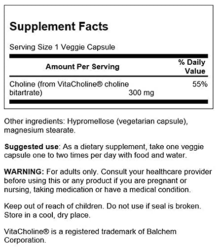 Swanson Ultra VitaCholine Cognitive Support 300 mg - 60 Vegetarian Capsules - image 2