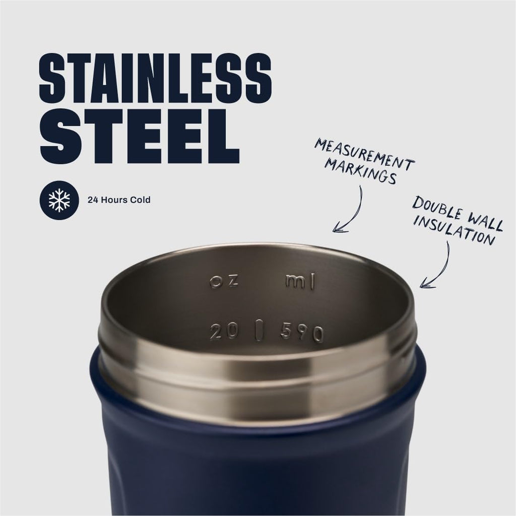 BlenderBottle Sport Flip Stainless Steel Shaker Bottle