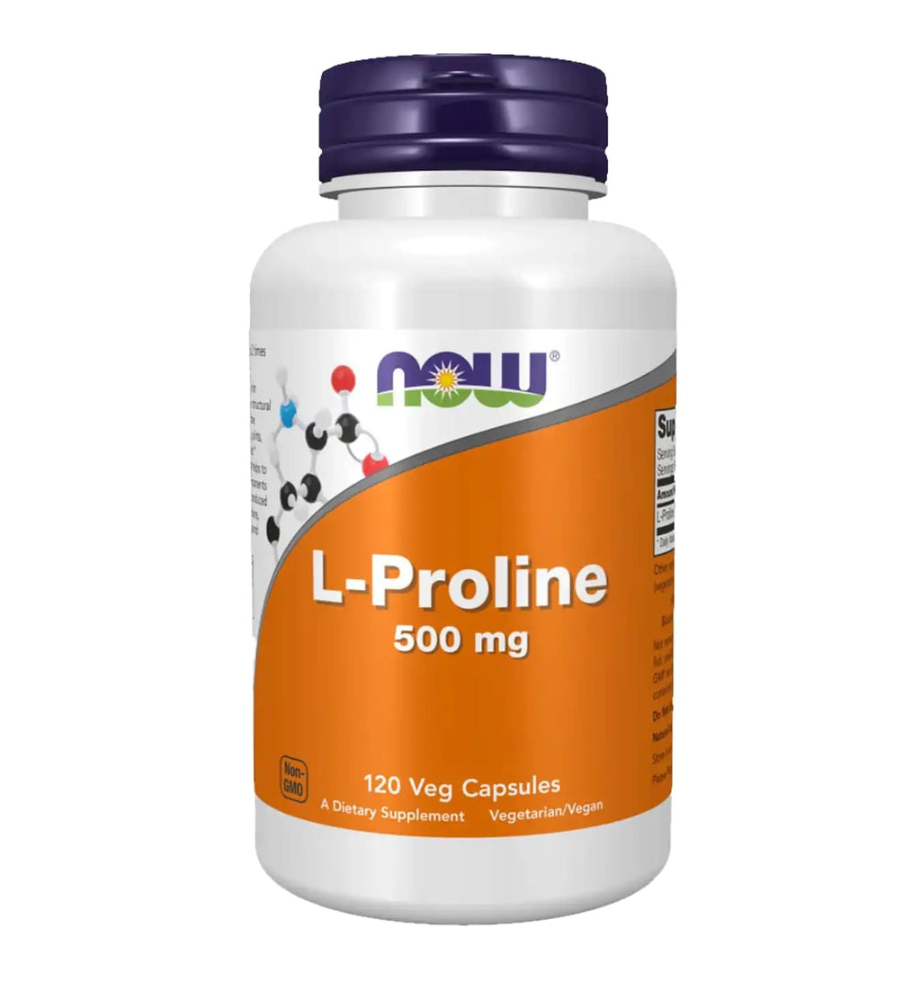 Now Foods L-Proline 500 mg - 120 Capsules