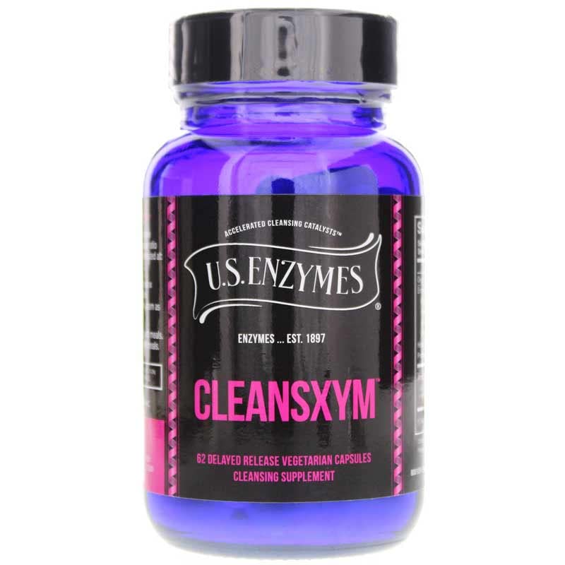USAEnzymes CLEANSXYM Digestive Enzyme Supplement - 62 Vegetarian Capsules