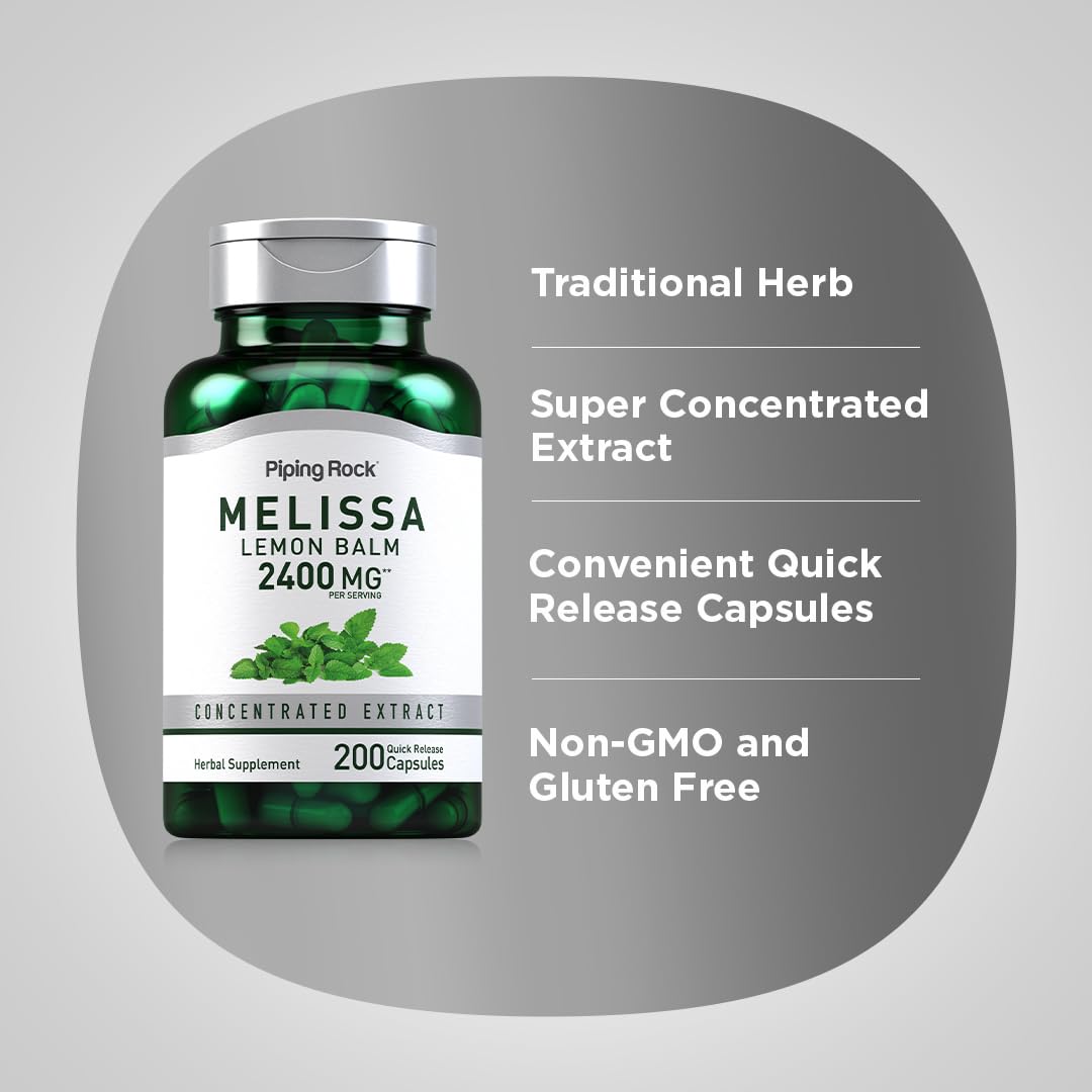 Piping Rock Lemon Balm Extract - 200 Capsules - image 4