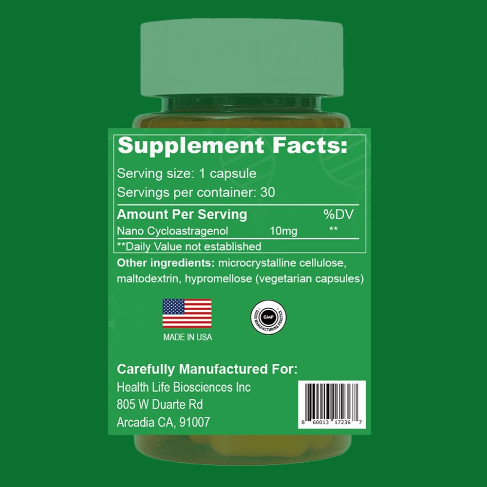 CAW Nano Cycloastragenol 10mg - 30 Capsules - image 4