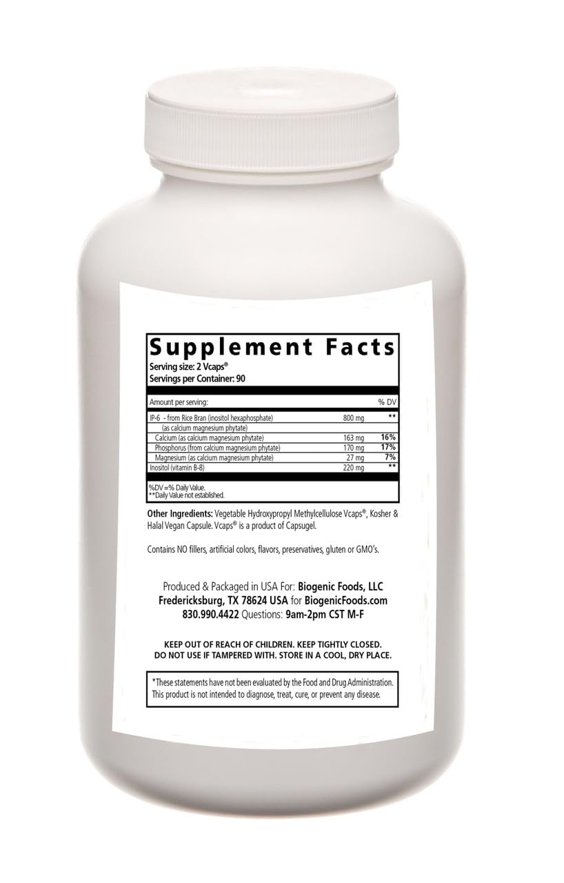 Biogenic Foods IP6 - Inositol Hexaphosphate & Inositol - Natural