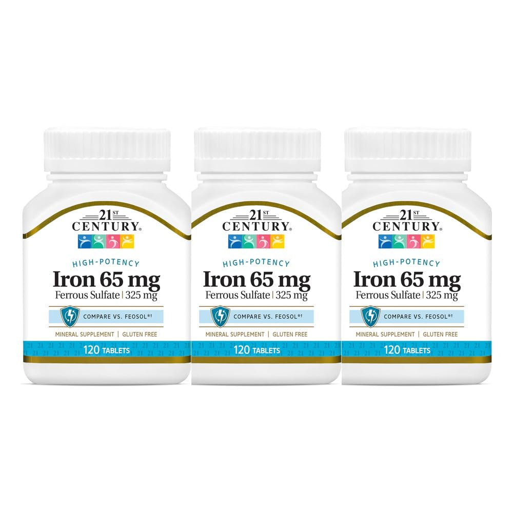 21st Century Iron 65 mg Ferrous Sulfate - 120 Tablets
